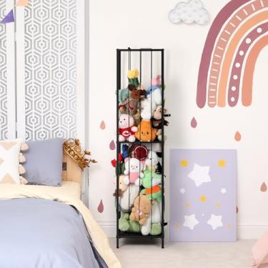 Imagem de Armazenamento de animais de pelúcia, zoológico, 164 cm, organizador de bolas de brinquedo de pelúcia, suporte de armazenamento de brinquedos para sala de jogos, presente de aniversário para quarto de