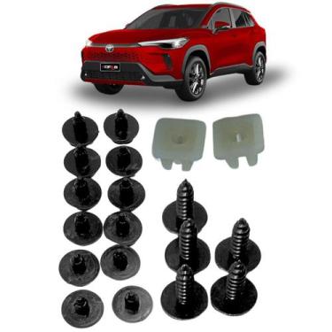 Imagem de Kit 19 Grampo Presilha Parabarro Diant Corolla Cross 21/23 - DFEB