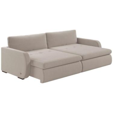 Imagem de Sofá Retrátil e Reclinável Zinia 2,20M Linho - Blossom Casa, Cru 2320