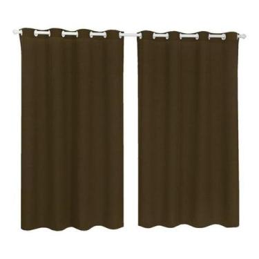 Imagem de Cortina Tecido Oxford Sala Quarto 2,80 X 1,80 - Marrom - Campari