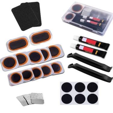 Imagem de Castrap Kit Completo De Reparo De Punção De Pneu De Bicicleta, Remendo Frio Sem Cola Alavancas De Pneu E Ferramentas Para Fixação Fácil De Tubos (14)