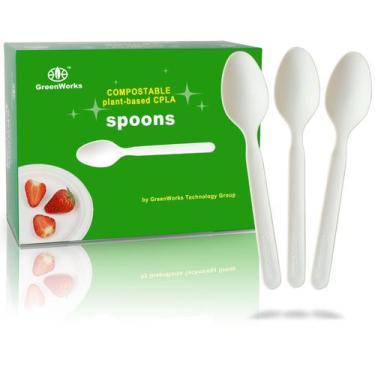 Imagem de Colheres compostáveis com certificação GreenWorks 200 Count BPI