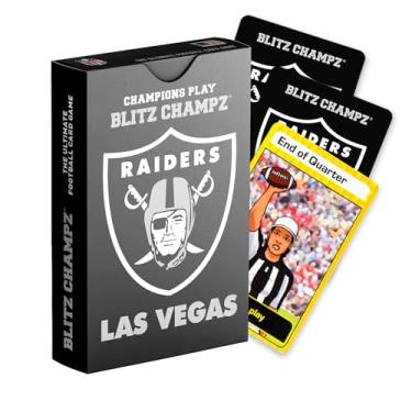 Imagem de Blitz Champz | Football Card Game (Ages 7+) | Fun Family Game | Party Game | Gifts for Football Fans | Card Game for Kids | Card Game for Adults (Las Vegas Raiders)