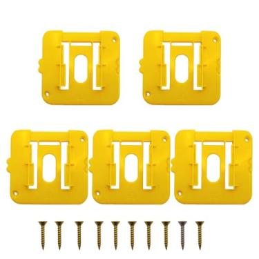 Imagem de 5 pacotes de suporte de bateria compatível com Dewalt 20 V 60 V suporta suporte de base de montagem de retalhos compatível com baterias DCB200 DCB203 DCB205 DCB206