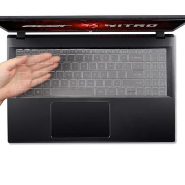 Imagem de Capa de teclado para Acer Nitro 5 v15, Acer Nitro v/Nitro 5 Anv15-51 Gaming Laptop 39.6 cm Gaming Laptop Keyboard Skin-TPU