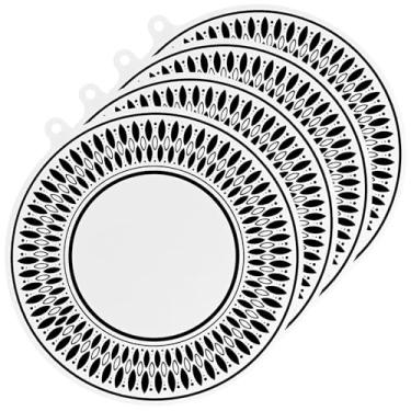 Imagem de 4 peças de protetor de placa de indução antiderrapante tapete de queimador de indução resistente à temperatura tapete de indução para fogão de indução casa protetor de fogão de indução de silicone