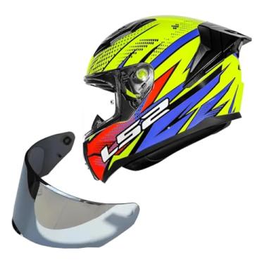 Imagem de Kit Capacete Moto Ls2 FF810 Vigo Flight Amarelo + Viseira Prata (58)