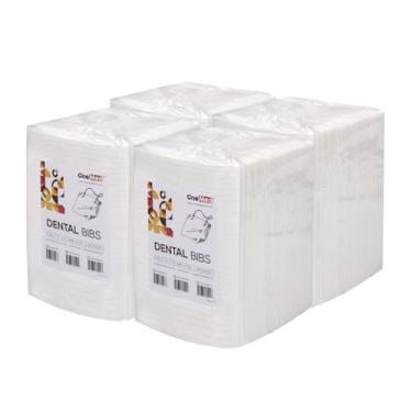 Imagem de ONEMED Babadores Odontológicos Brancos 3 Camadas 13" X 18" Folha De Babador Tatuagem À Prova D'Água Para Dentista Ou Médico Capa Bandeja E Mesa Manicure 200 Peças