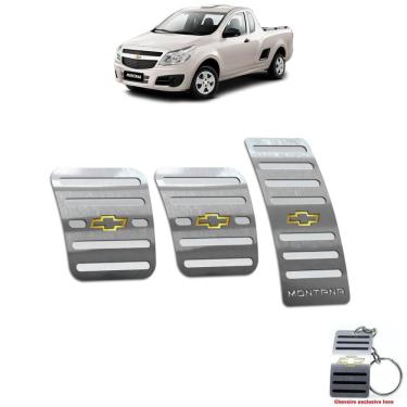 Imagem de Pedaleira Manual Chevrolet Montana 2011 Até 2020 Aço Inox