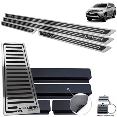 Imagem de Descanso Soleira Pajero Sport 2019 A 2021 Preto Alto Relevo