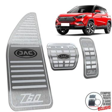 Imagem de Descanso + Pedaleira Automático Aço Inox Jac T60 Prata