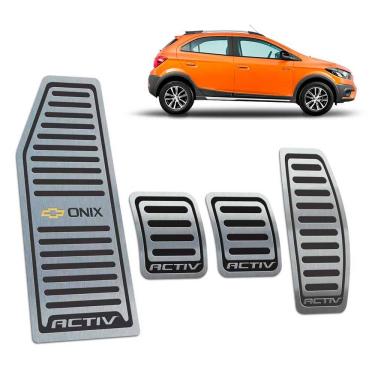 Imagem de Pedaleiras Manual + Descanso Onix Activ 2017/2019 Preto