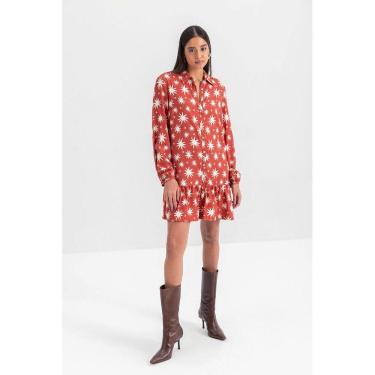 Imagem de Vestido Feminino Em Viscose Essendi  Vermelho Médio