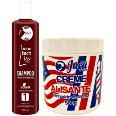 Imagem de Creme Alisante Americano 500g + Shampoo Anti Residuos 300ml Juzy - Juc