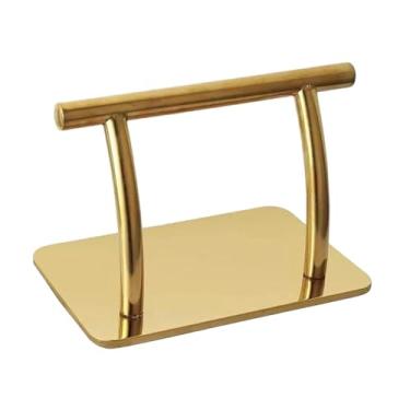 Imagem de Kokiya Descanso para pés de cadeira de salão, metal dourado, móvel, resistente, ergonômico, pedal para manicure, cabeleireiro, loja, spa, beleza