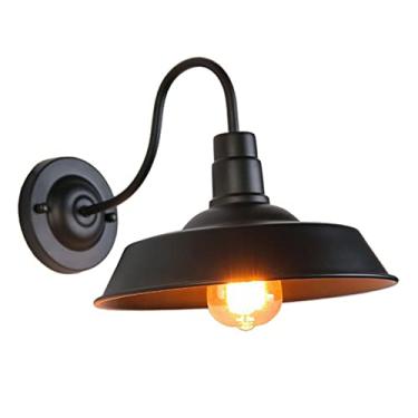 Imagem de Arandela moderna, luminária de parede europeia, luminária de parede retrô industrial, luminária de parede interna, pescoço de ganso, ferro, arte, saia preta, decoração, luminária de parede,