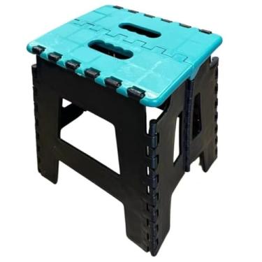 Imagem de Cadeira De Plástico Baixa Portátil Com Banqueta Dobrável Peq Para Repouso Breve No Escritório E Relaxamento Com Familiares Na Sala Banqueta Dobravel Suporta Uso Frequente E É Portáti(verde)