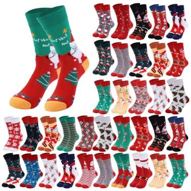 Imagem de Meias de Natal para mulheres e meninas, 36 pares/6 pares, meias fofas divertidas para o Natal