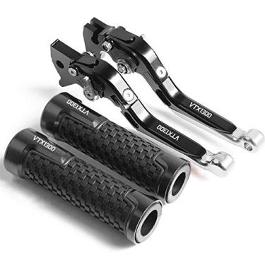 Imagem de Para Honda VTX1300 2003-2010 2004 2005 2006 2007 2008 2009 Alavanca de embreagem de freio e maçaneta de 22 mm guidão alavanca de embreagem de freio de motocicleta (cor: 6)