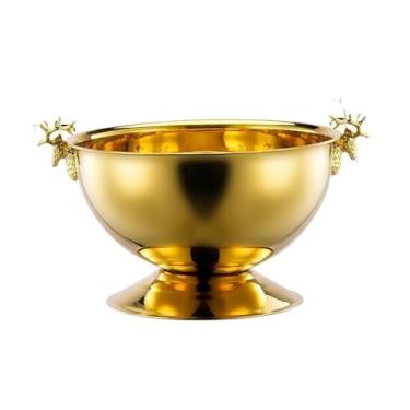 Imagem de baldes de gelo Balde de gelo aço inoxidável 13,5L para bar, champanhe, cerveja, balde com alça(Gold)