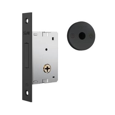 Imagem de Fechadura de Segurança Trava Auxiliar 1001 Tetra Chave Roseta Redonda 