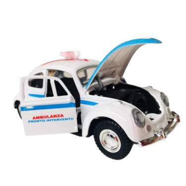 Imagem de Netcar Metal Fusca Fricção Ambulância 1/32 - Net Toy