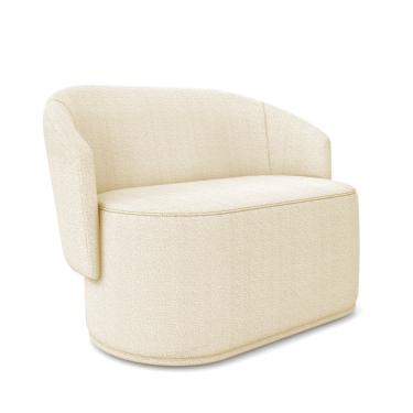 Imagem de Sofá 2 Lugares Namoradeira Orgânica para Sala Malu Bouclê M11 - D'Rossi