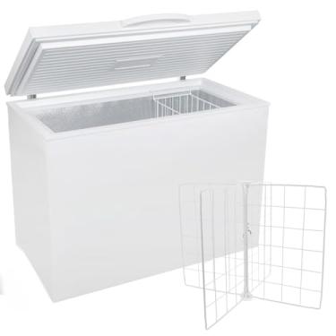 Imagem de BESTYASH Divisórias de metal para freezer para organização de freezer, divisória de prateleira ajustável para armazenamento de despensa de geladeira, conjunto de 2 peças para facilitar a categorização