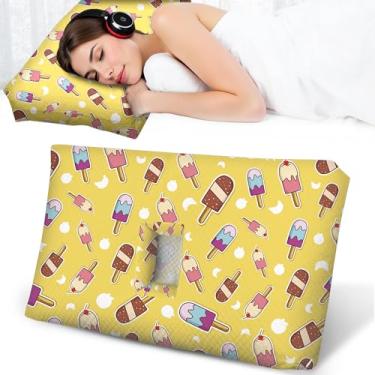 Imagem de Travesseiro de piercing de orelha para pessoas que dormem de lado, travesseiro com orifício de ouvido para CNH e dor de ouvido inflamação de ouvido, travesseiro de dormir lateral em forma de O, c