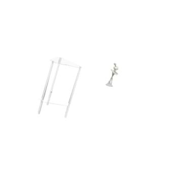 Imagem de Fenteer Mesa Lateral Minimalista de Acrílico Transparente com Estatueta de Bailarina, Criado-mudo Moderno E Escultura de Arte de Dançarina para Sala de Estar,