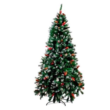 Imagem de Árvore de Natal Frutas e Neve, 2,4 Metros, 1800 Galhos, Fácil Montagem, Galhos Reforçados, 30% Mais Folhagem Estocasa