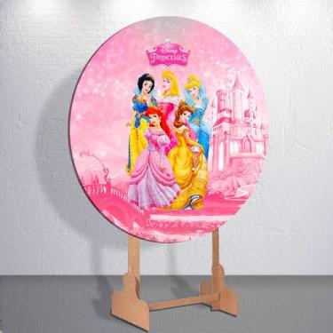 Imagem de Capas Painel Festa Infantil Menina Princesas Painel Redondo Grande ou 