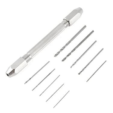Imagem de RiToEasysports Mini Pin Vise Chuck Kit Ferramenta de Reparo de Relógio de Joias de, Torno Galvanizado de Ponta Dupla Com Conjunto de Brocas Helicoidais de 10 Peças, Ideal para Joias e Artesanato