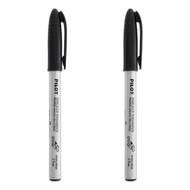 Imagem de 2 Canetas Permanente Para Plaquinhas Identificação Pla Preto