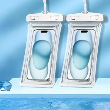 Imagem de Bolsa de telefone à prova d'água com alça de dedo, bolsa para telefone IPX8 capa universal à prova d'água bolsa seca protetor de telefone ou itens essenciais para navio de cruzeiro de praia e acima
