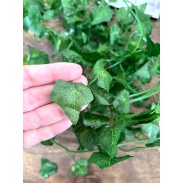Imagem de 12 peças de guirlanda artificial de hera de 2,5 m, planta artificial para pendurar, vinhas falsas, vegetação para quarto, jardim, parede, decoração de quarto