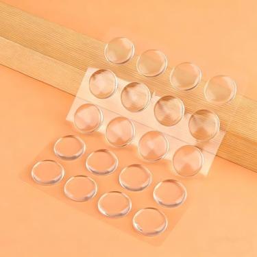 Imagem de Almofadas antiderrapantes autoadesivas 18 peças - Pés de borracha transparente para tampos de mesa de vidro e tábuas de corte, protetores antiderrapantes de 1,12 cm