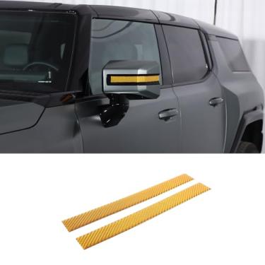 Imagem de Aotumcer Adesivo decorativo externo curvado para espelho retrovisor lateral para Hummer EV SUV/caminhonete 2023 2024 2025 capa protetora de espelho retrovisor de fibra de carbono