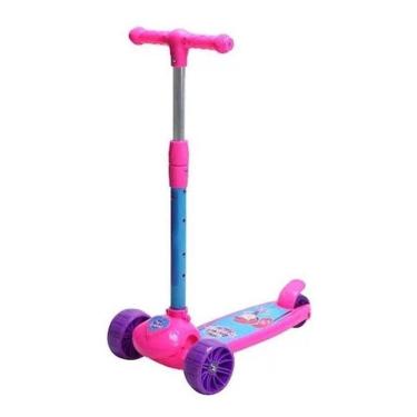 Imagem de Patinete Infantil 3 Rodas Com Luz Cute Unitoys 1462 - Rosa