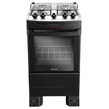Imagem de Fogão Mueller 4 Bocas Preto Com Acendimento Automático Total MFI4BF Bivolt