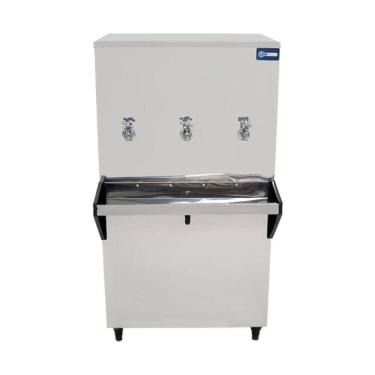 Imagem de Bebedouro Industrial Coluna Knox 100L 3 Torneiras Geladas Inox 127V (KX10-C 3T)