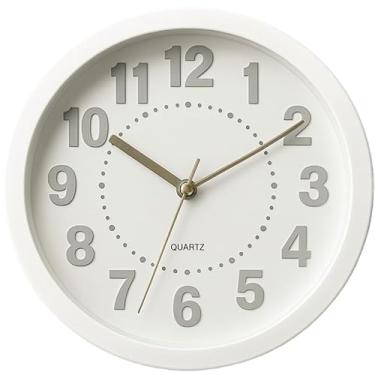 Imagem de Relogio de Parede, Moderno Clássico Minimalista, Escritório Relógio de Parede Silencioso Pilha, 24cm, 30cm Ou 40cm(Branco/Cinza 30cm)