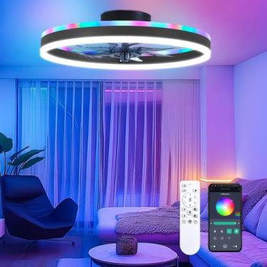 Imagem de Ventilador de teto ORITHAM 20" RGB Light Remote App Control
