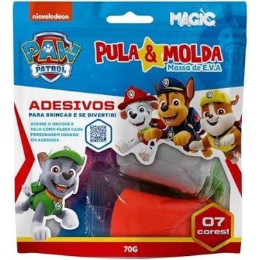 Imagem de Massa de Modela EVA Pula e Molda 70g com Adesivos Patrulha Canina Chas