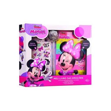 Imagem de Editora DCL Livro infantil Meu Livro das Emoções Minnie — adesivos, caneta pom-pom e laço