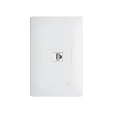 Imagem de Tomada para Rede de Informática Fame Habitat RJ45 Cat6 8 Vias com Plac