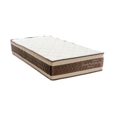 Imagem de Colchão Solteiro Mola Ensacada Inverno/Verão (31x88x188) Marrom e Bege