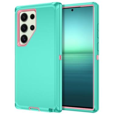 Imagem de I-HONVA Capa para Samsung Galaxy S24 Ultra, à prova de choque, à prova de poeira/queda, proteção total de 3 camadas [sem protetor de tela] Capa resistente resistente e durável para Galaxy S24 Ultra de