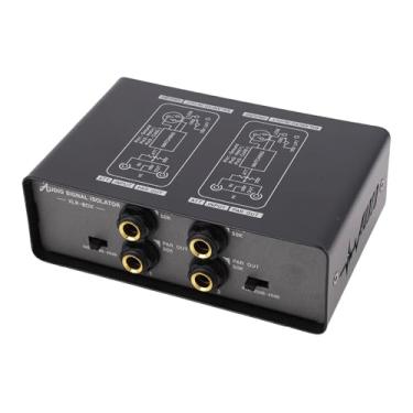 Imagem de Luocute Eliminador de Zumbido de Som, Isolador de Loop de Aterramento de 2 Canais Com 3 Níveis Ajustáveis ​​para Microfones, Misturadores, Guitarras Elétricas, Apresentações,