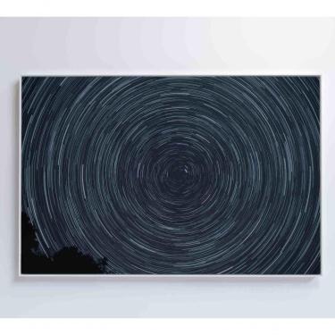 Imagem de Quadro Abstrato Espiral Noturno 60x40 Cm Vidro Impresso